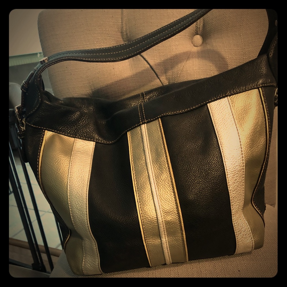 Striped purse